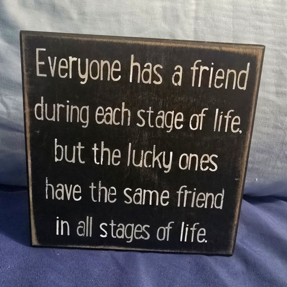 Friends picture, wall decor.  6x6x1.5